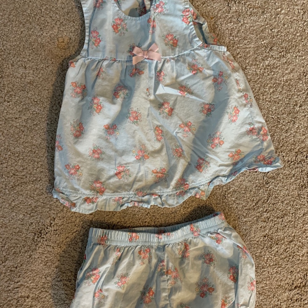 Two piece floral summer set
